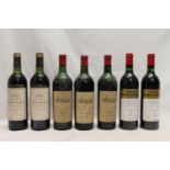 Three bottles of CHATEAU CALON SEGUR 1961 St Estephe, two bottles CHATEAU MEYNEY 1983 Saint