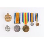 Medals of 301216 Corporal George McKay of the Tank Corps, comprising WWI war medal and victory medal