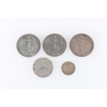 UNITED KINGDOM Edward VII (1901-1910) silver florins 1907, 1909 and 1910, shilling 1907, and