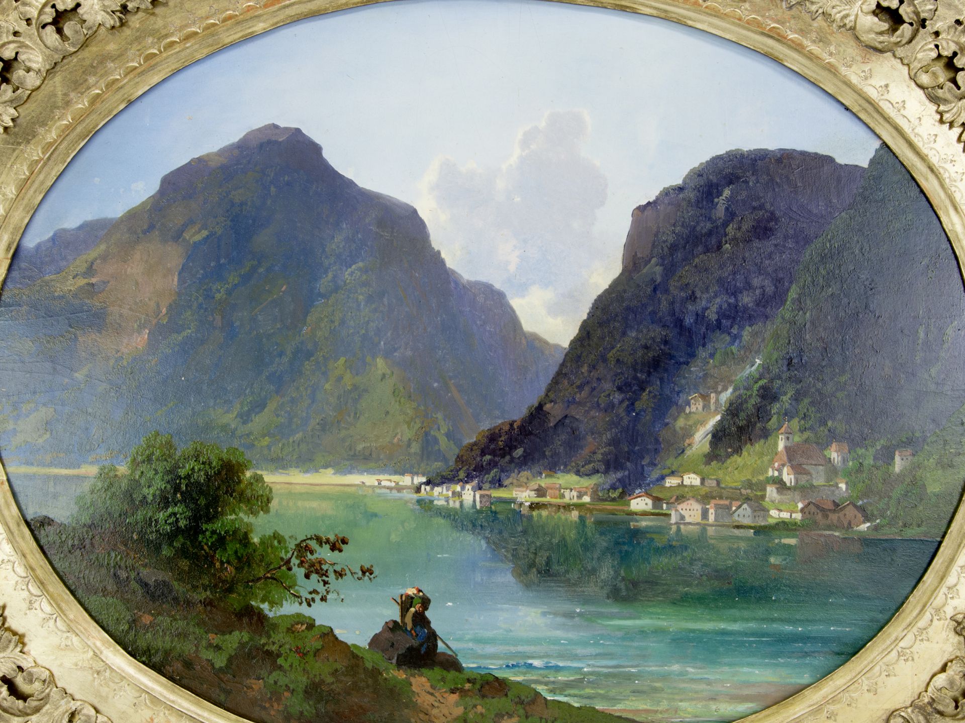 Emil Ludwig Löhr, Berlin 1809 – 1876 München, zugeschrieben, Blick auf Hallstatt