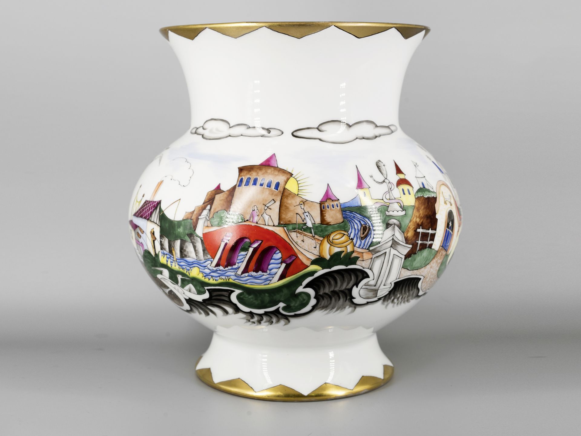 Franz von Zülow (Wien 1883 - 1963 Wien), Porzellan Vase, Augarten Wien - Image 3 of 4