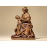 Meisterliche Skulptur des Klassizismus, 1750/70, Mutter mit Kind/Madonna