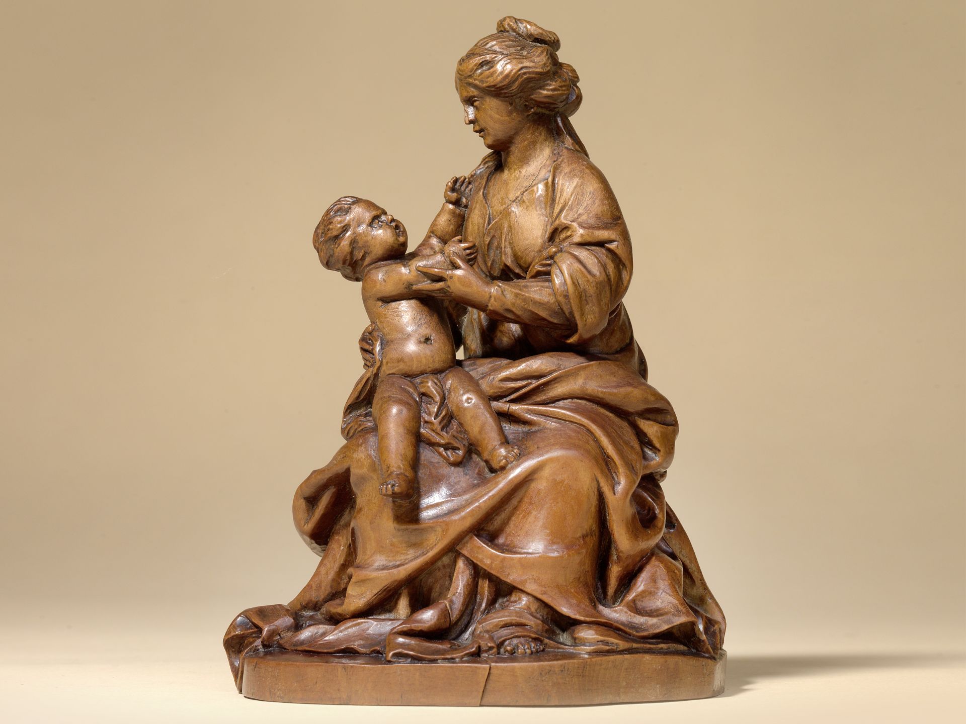 Meisterliche Skulptur des Klassizismus, 1750/70, Mutter mit Kind/Madonna