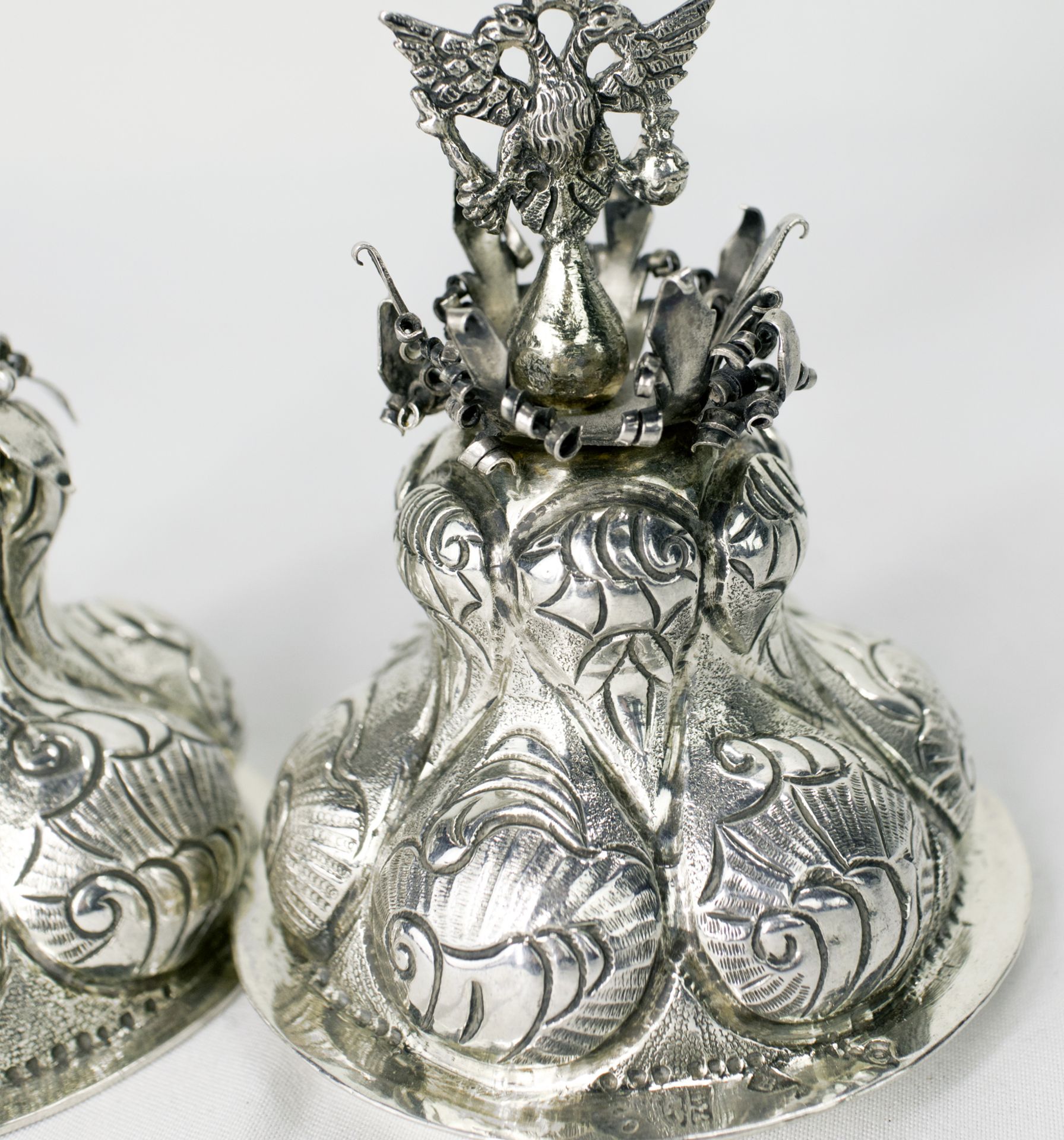 Eleganter Deckelpokal, Russisches Silber, Russland 18. Jh. - Bild 5 aus 6