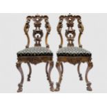 Paar aussergewöhnliche Stühle, Deutsch, 18./19. Jahrhundert