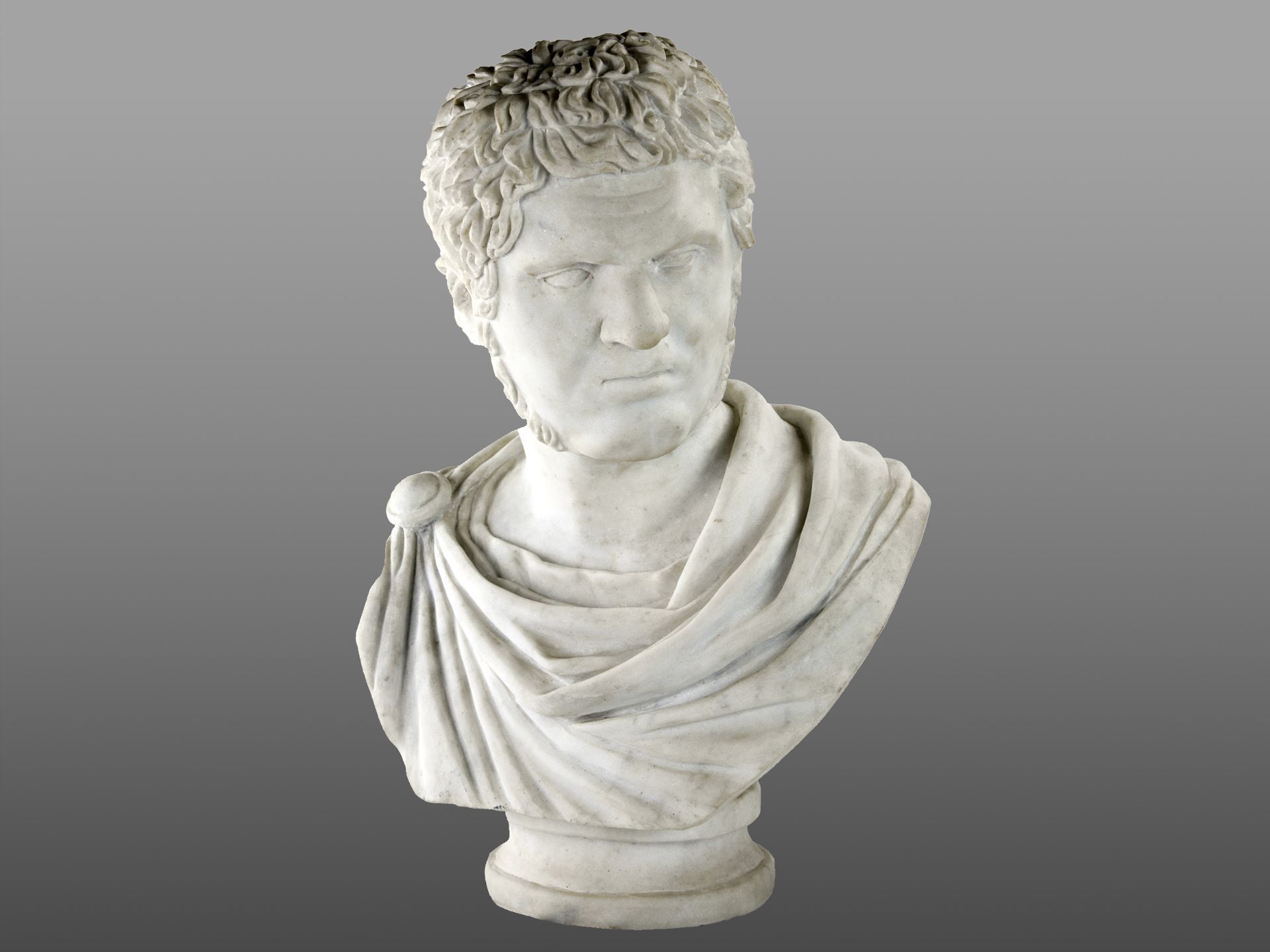 Büste des römischen Kaisers Caracalla, Meisterliche Bildhauerwerkstatt Italien/Rom, 19. Jahrhundert - Image 2 of 6
