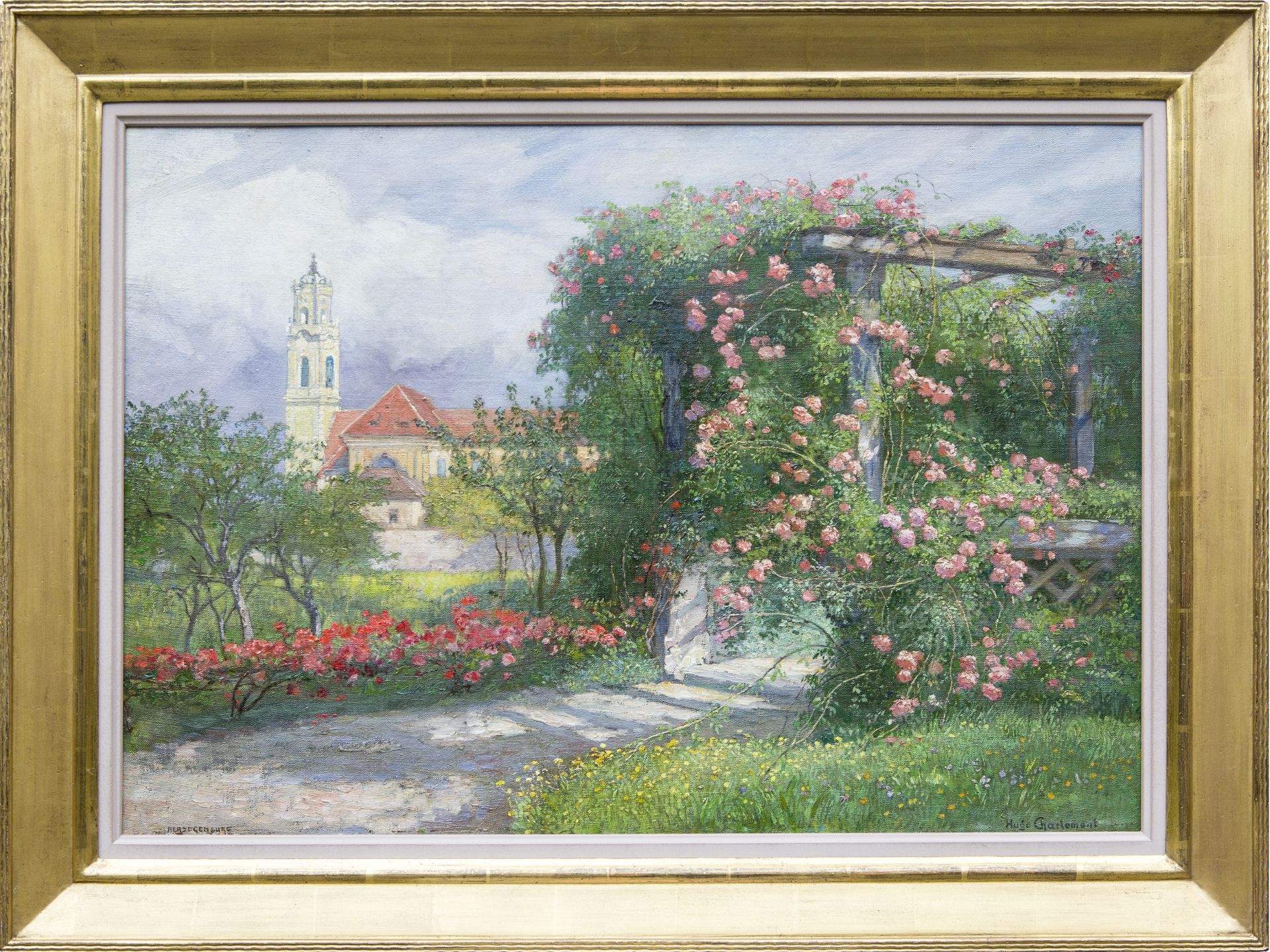 Hugo Charlemont, Jemnice 1850 – 1939 Wien, Blick auf Stift Herzogenburg in NÖ - Bild 2 aus 3