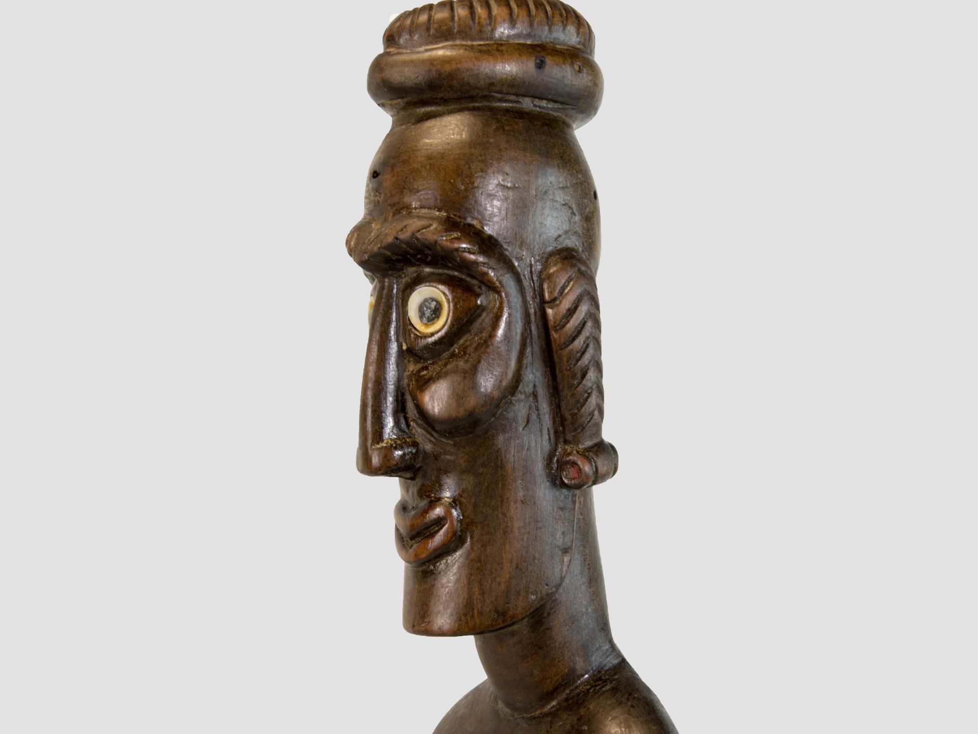 Anthropomorphe Skulptur "Moai Papa", Osterinseln, 19. Jh. - Image 2 of 4