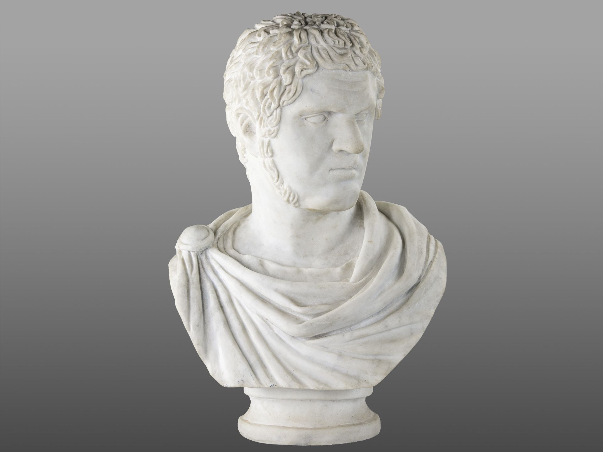 Büste des römischen Kaisers Caracalla, Meisterliche Bildhauerwerkstatt Italien/Rom, 19. Jahrhundert