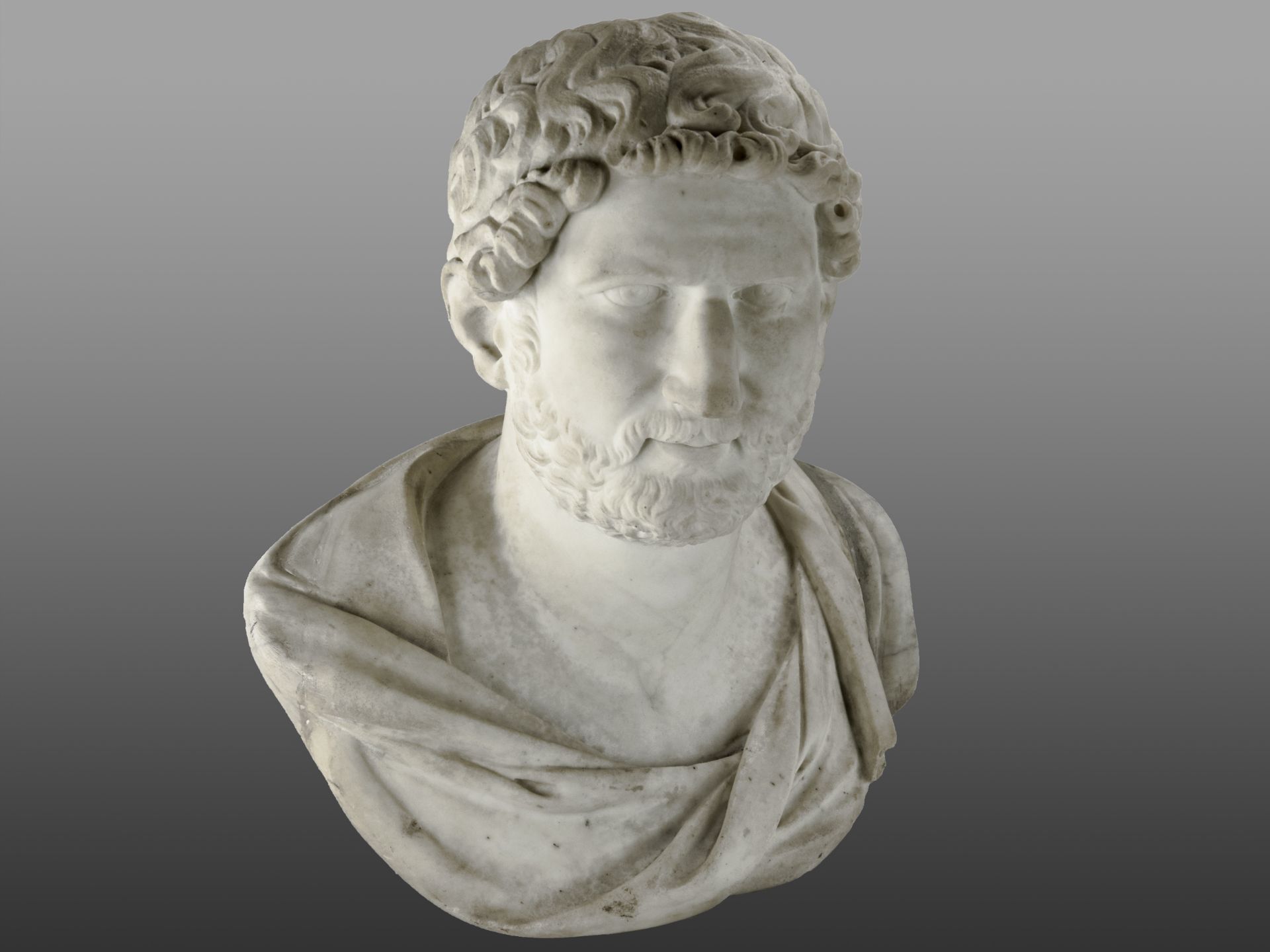 Portraitbüste des Kaisers Hadrian, Meisterlicher, italienischer Bildhauer, 17./ 18. Jahrhundert - Image 2 of 7