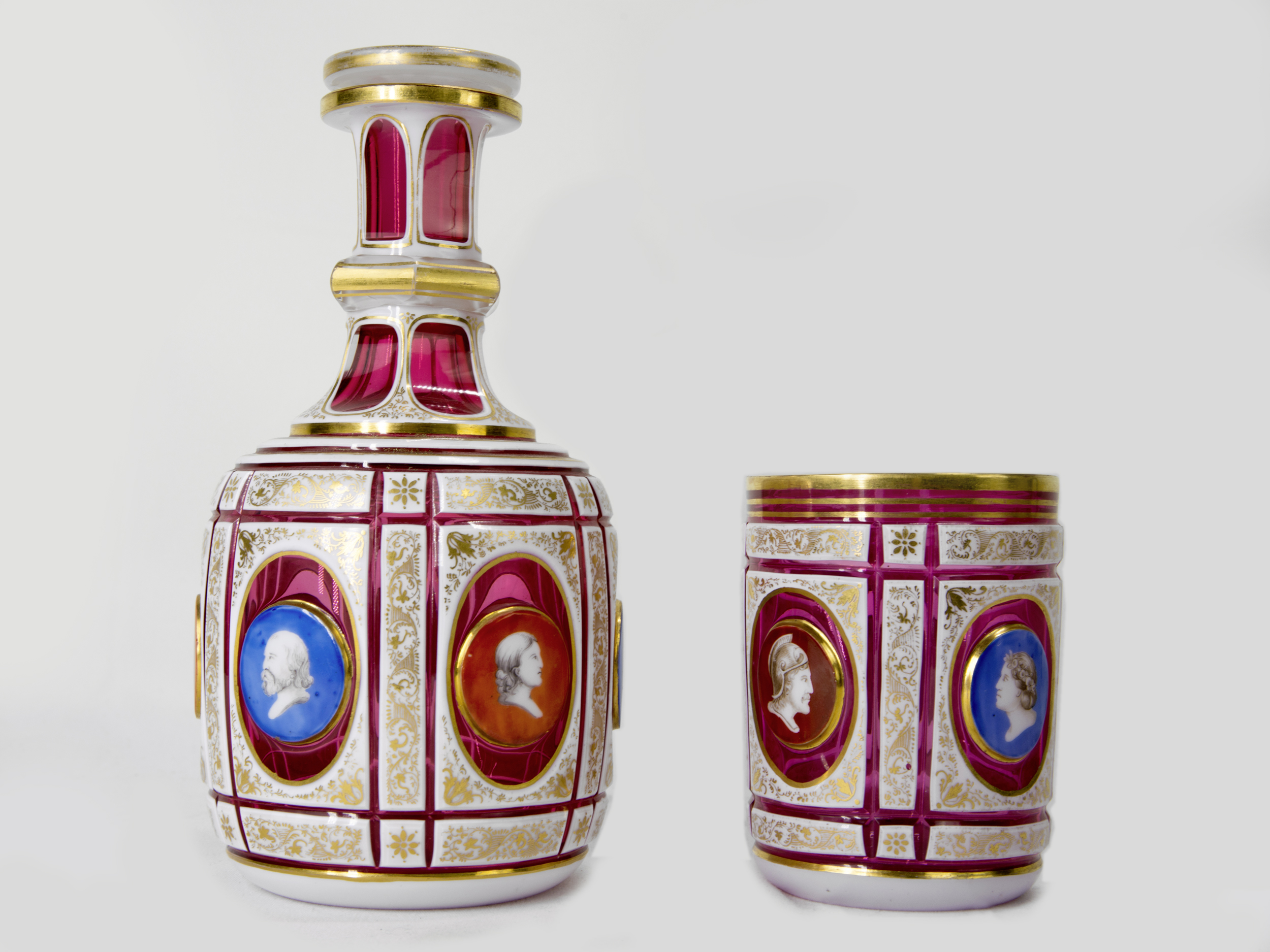 Sturzglasflasche, Böhmen, Friedrich Egermann 1777-1864?