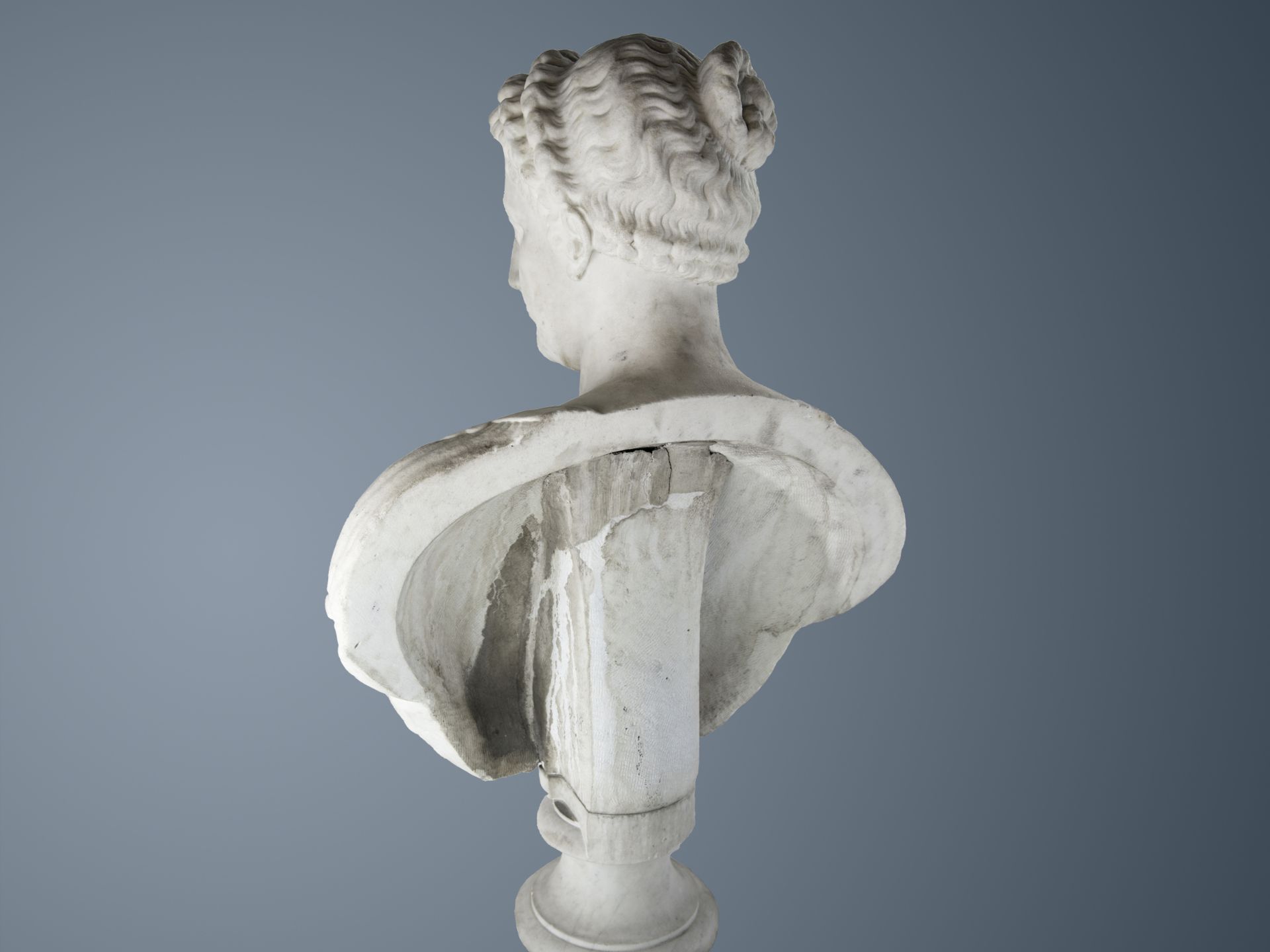 Portraitbüste der Göttin Athene, Meisterliche Bildhauerwerkstatt, Rom um 1680/1700 - Bild 4 aus 4