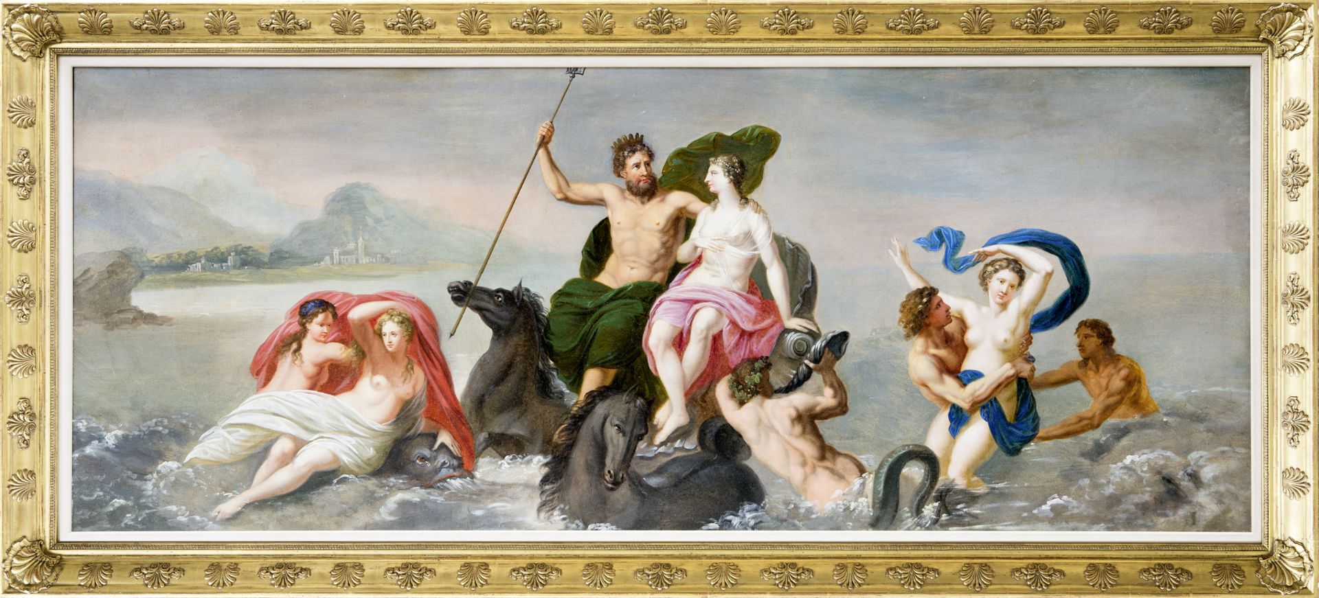 Mythologisches Gemälde "Poseidon", Italien/Rom?, 1750/70 - Image 2 of 3