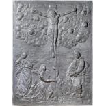 Museales Bleirelief einer Kreuzigung, Süddeutsch, Nürnberg oder Augsburg, um 1530/50