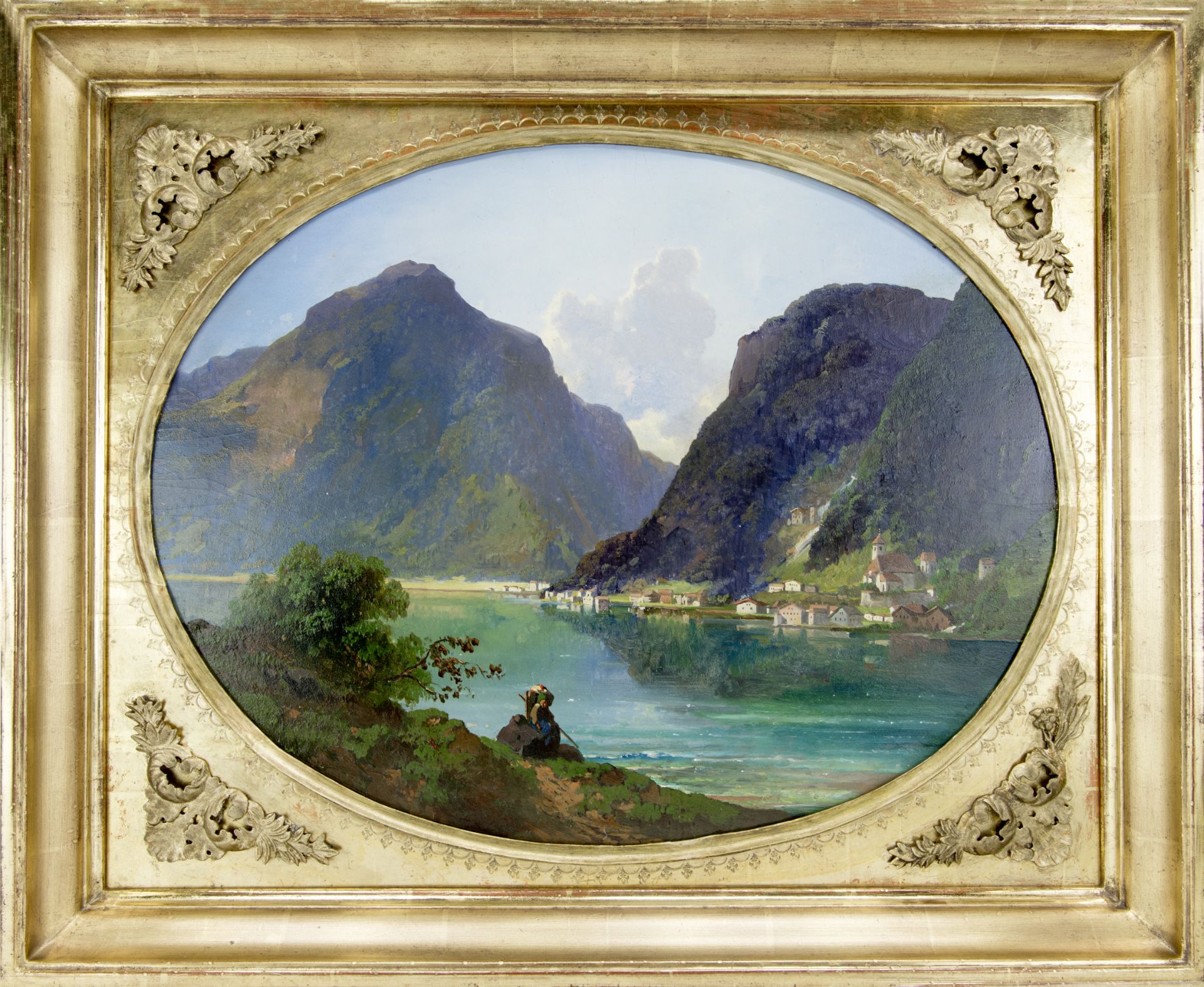 Emil Ludwig Löhr, Berlin 1809 – 1876 München, zugeschrieben, Blick auf Hallstatt - Image 2 of 4