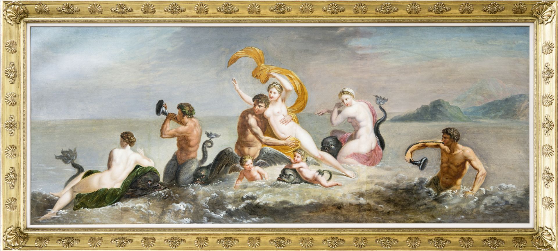 Mythologisches Gemälde "Triumph der Galateia", Italien/Rom?, 1750/70 - Image 2 of 3