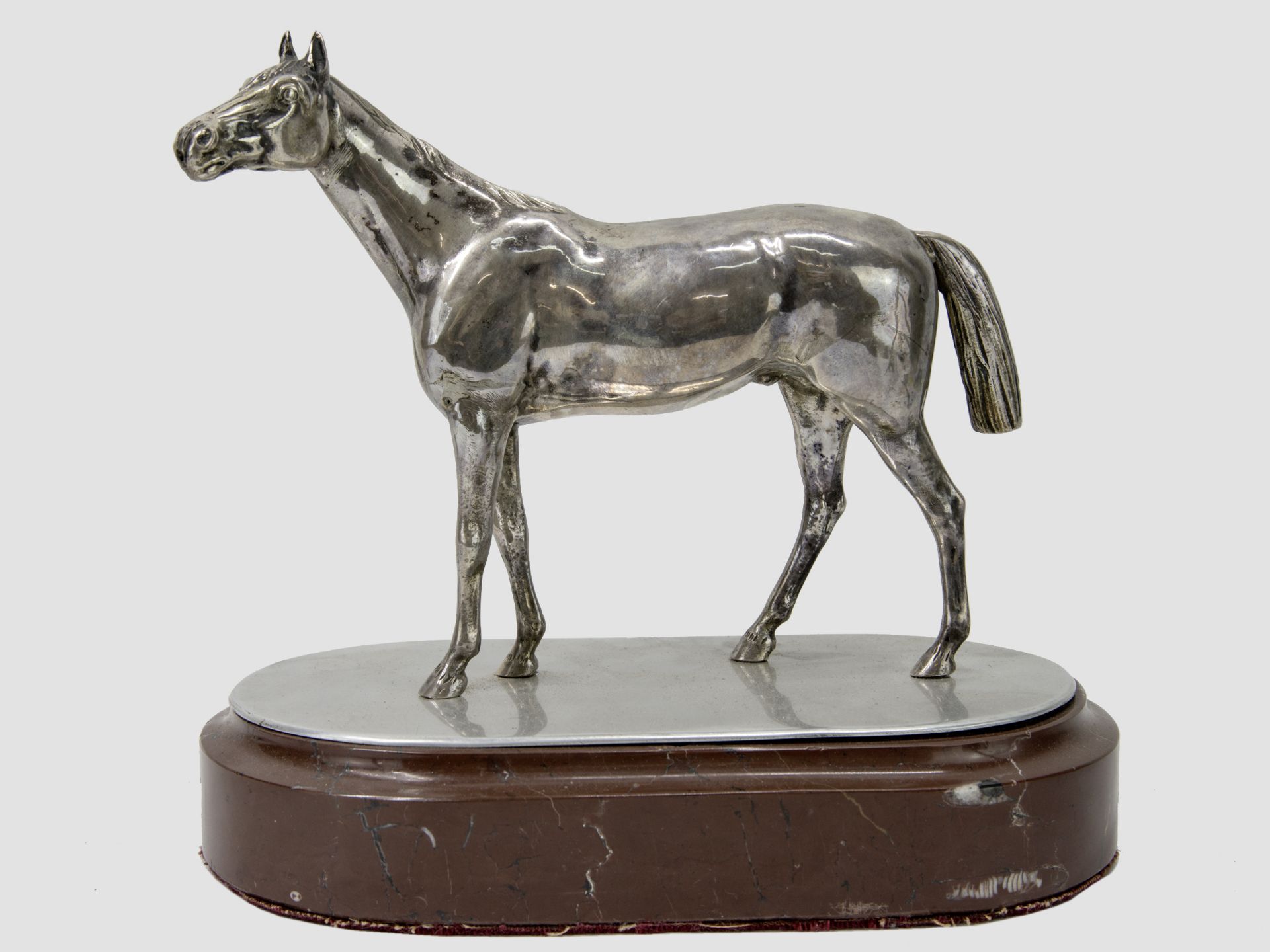 Pferd Silber, um 1900, Silber