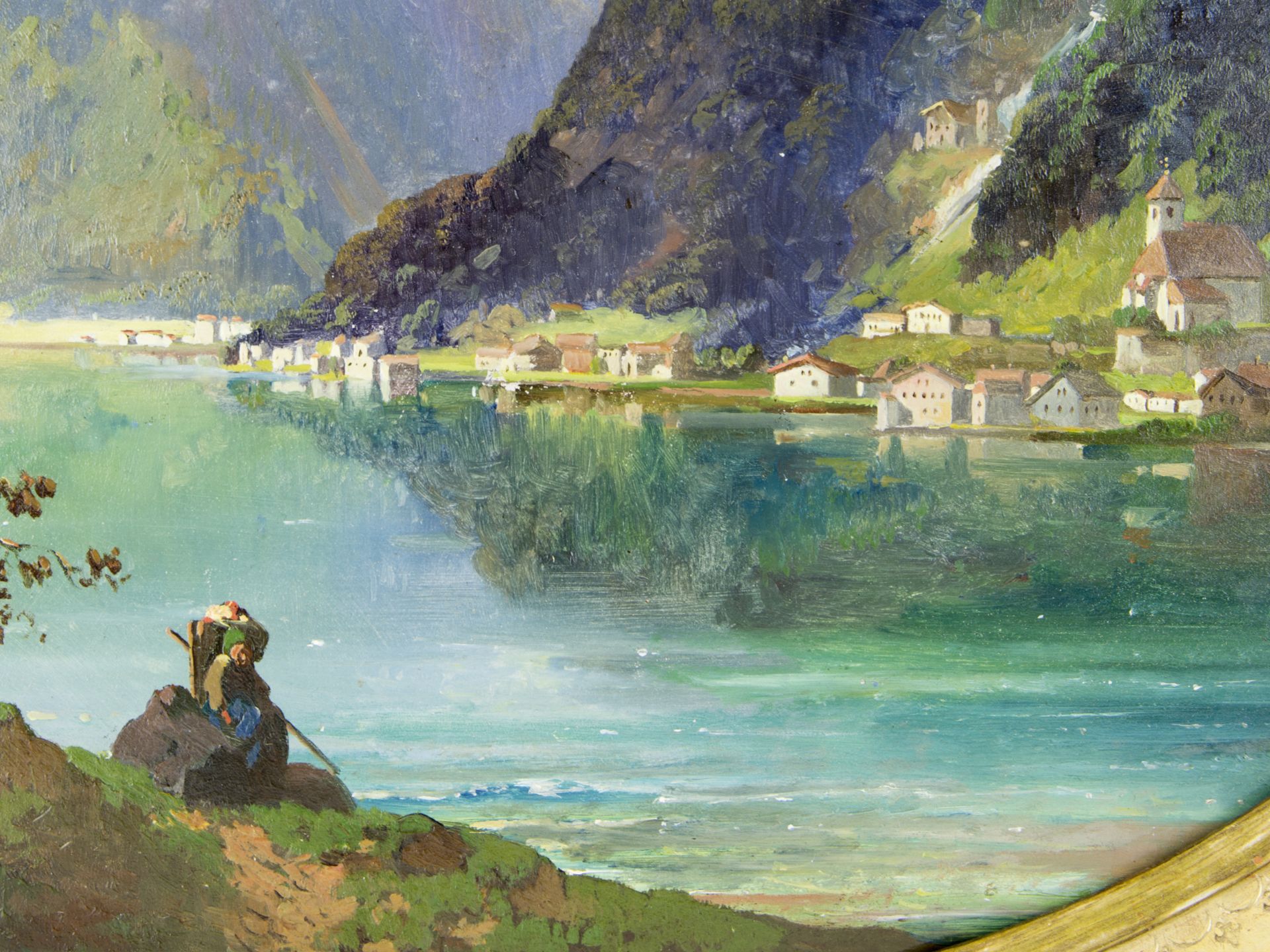 Emil Ludwig Löhr, Berlin 1809 – 1876 München, zugeschrieben, Blick auf Hallstatt - Image 3 of 4