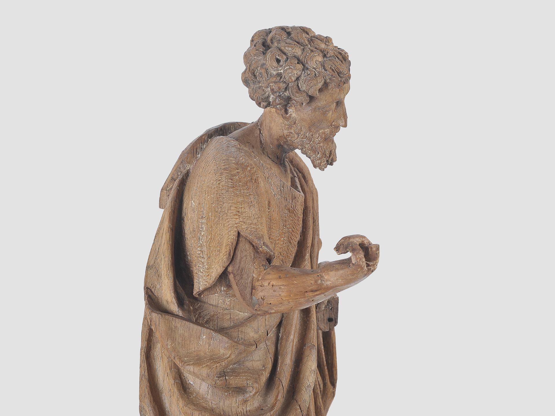 Heiliger Johannes der Täufer, Flämisch um 1500, Eichenholz - Image 5 of 6