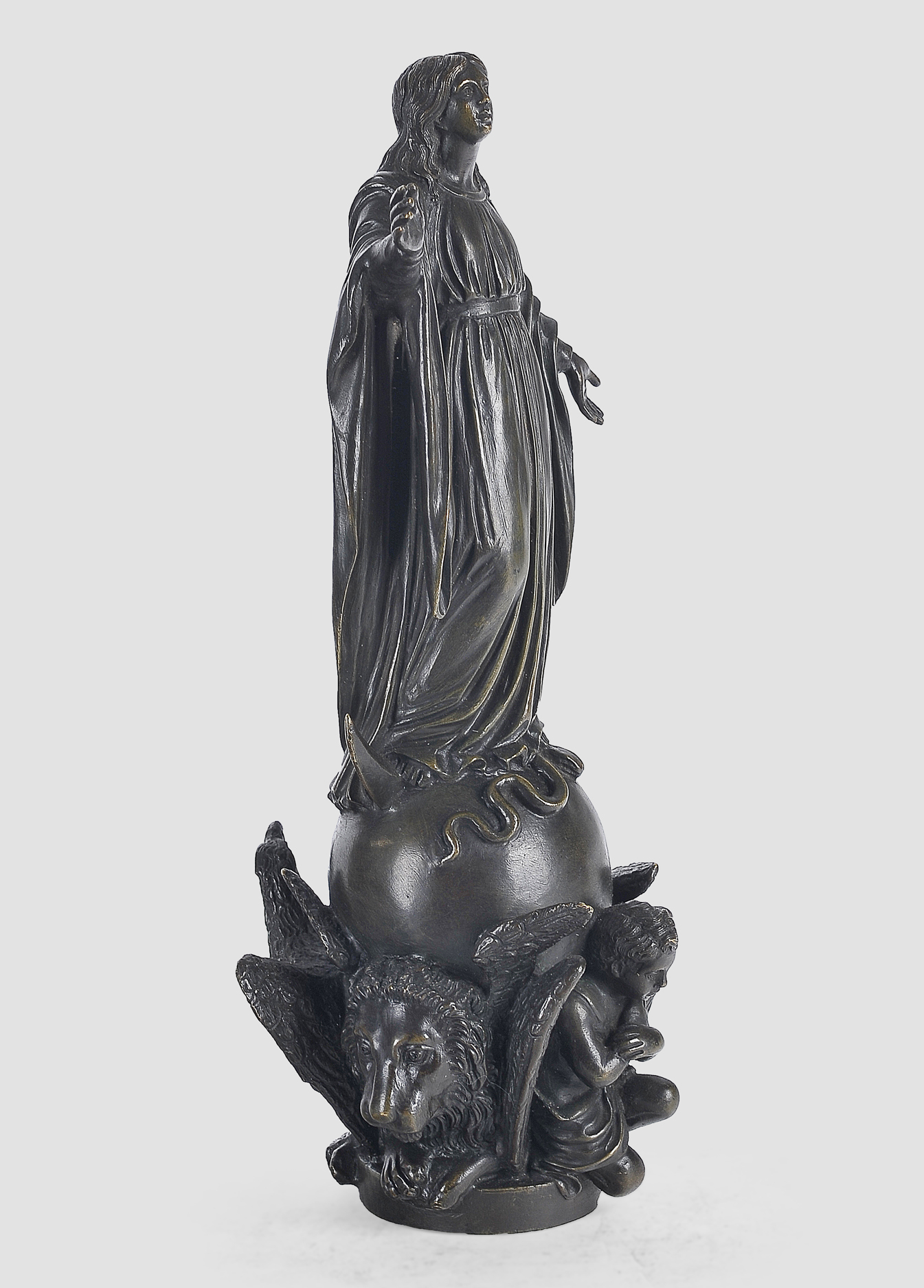Maria Immaculata, Barock, 17. / 19. Jahrhundert, Bronze - Image 3 of 9