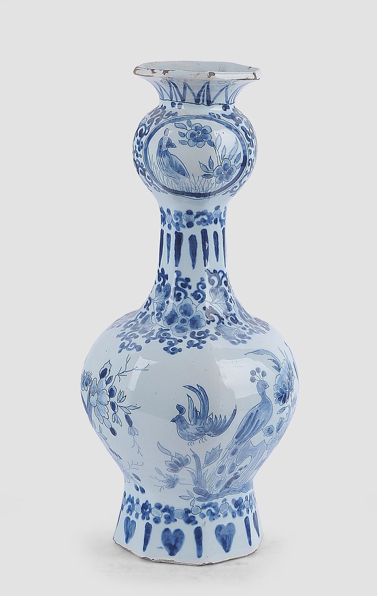 Blumenvase, Delft, Fayence, 18. Jahrhundert