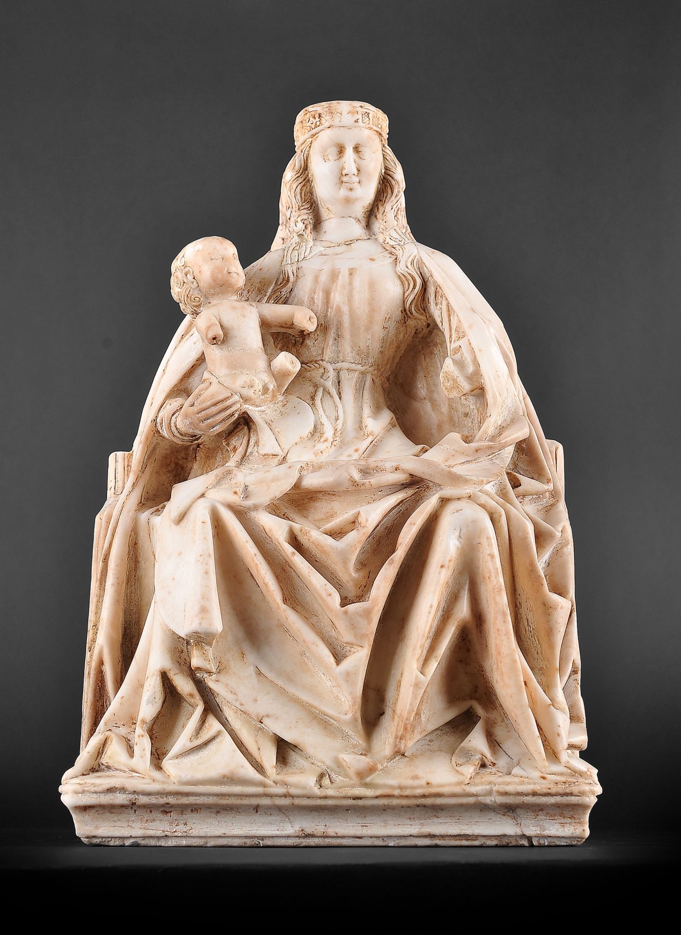 Gil de Siloe, Antwerpen 1440 – 1501 Burgos (und Werkstatt), Sitzende Madonna, um 1485/90 - Image 3 of 25