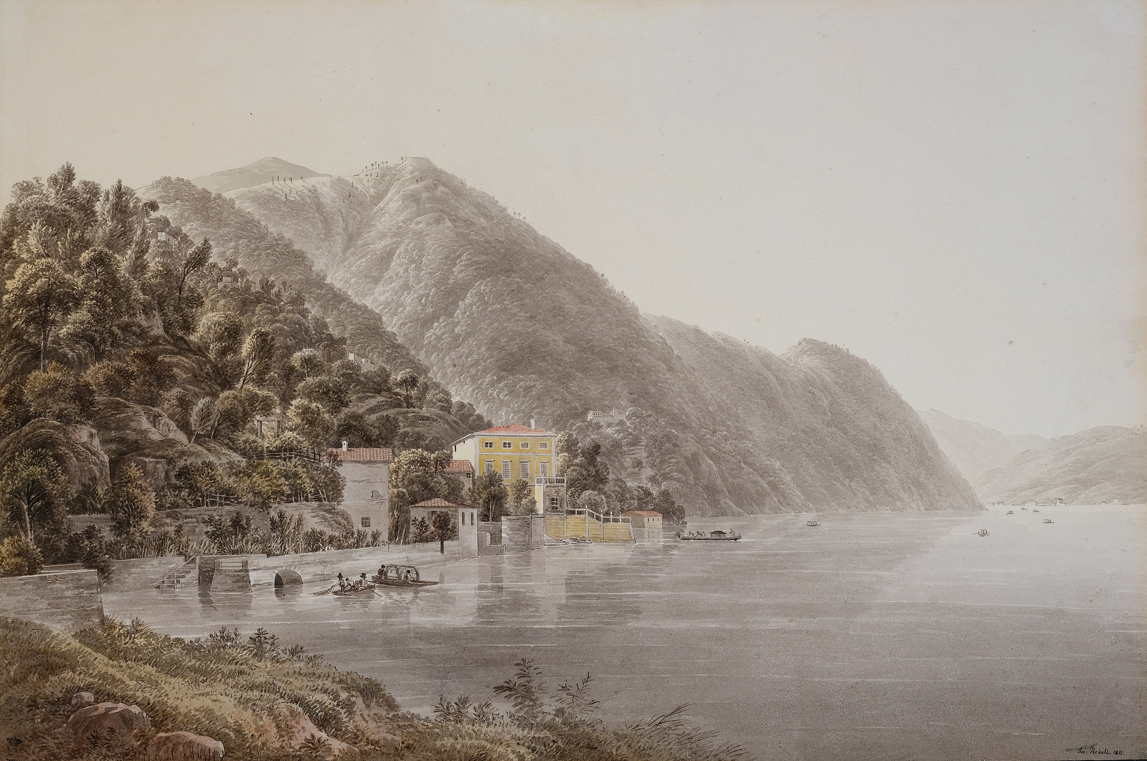 Joseph Rebell, Wien 1787 – 1828 Dresden, Villa am Lago di Como