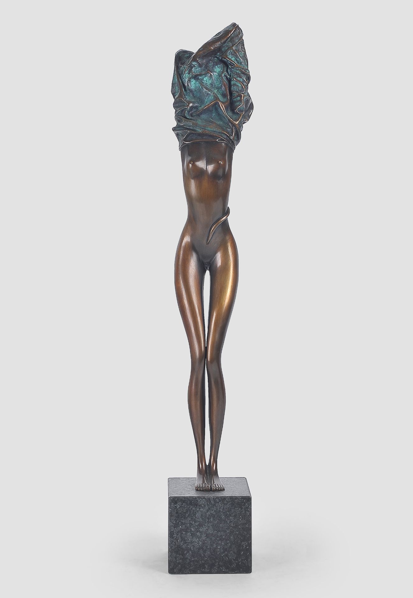 Bruno Bruni, geb. Gradara bei Pesaro 1935, Zopf der Aphrodite, Bronze