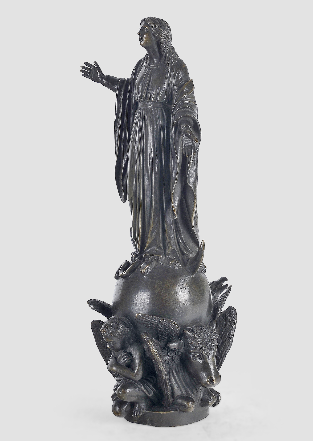 Maria Immaculata, Barock, 17. / 19. Jahrhundert, Bronze - Image 2 of 9