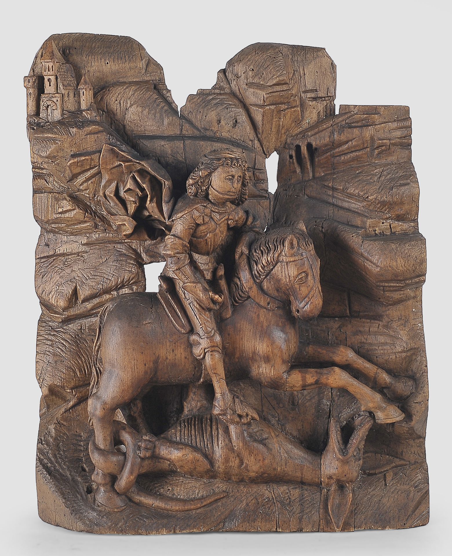 Meisterliches Relief, Heiliger Georg, Süddeutsch um 1500