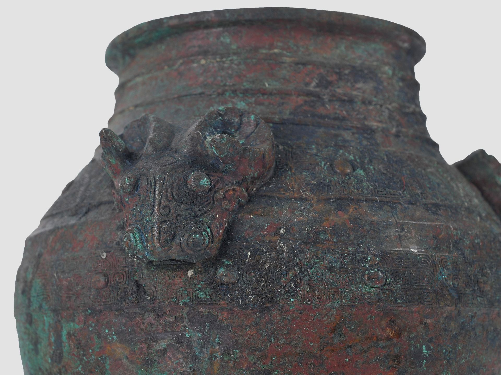 Archaisches Bronzegefäß, China - Bild 3 aus 6