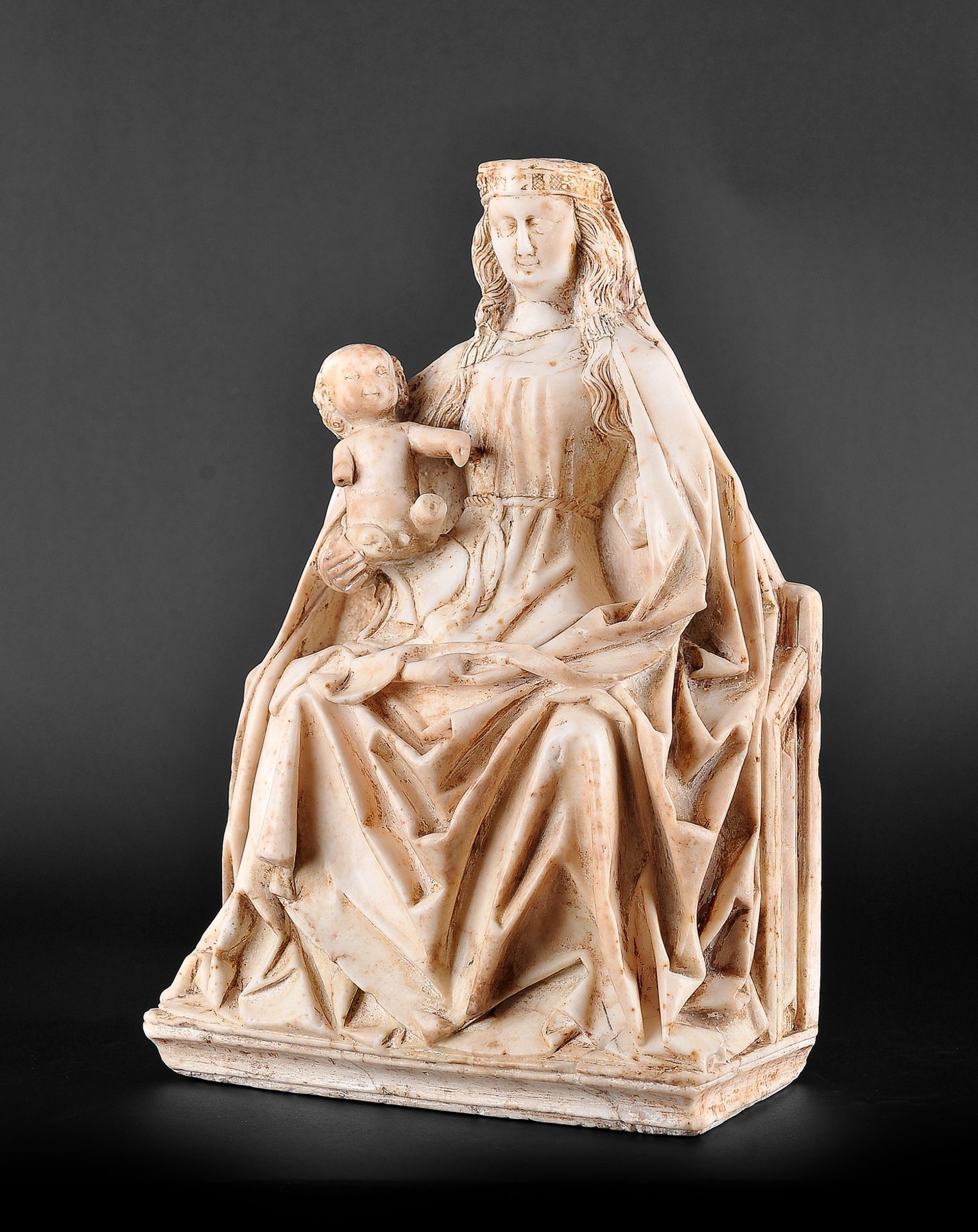 Gil de Siloe, Antwerpen 1440 – 1501 Burgos (und Werkstatt), Sitzende Madonna, um 1485/90 - Image 4 of 25