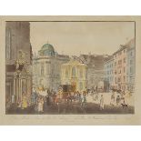 Das Alte Burgtheater, Kolorierter Stich, 18./19. Jahrhundert