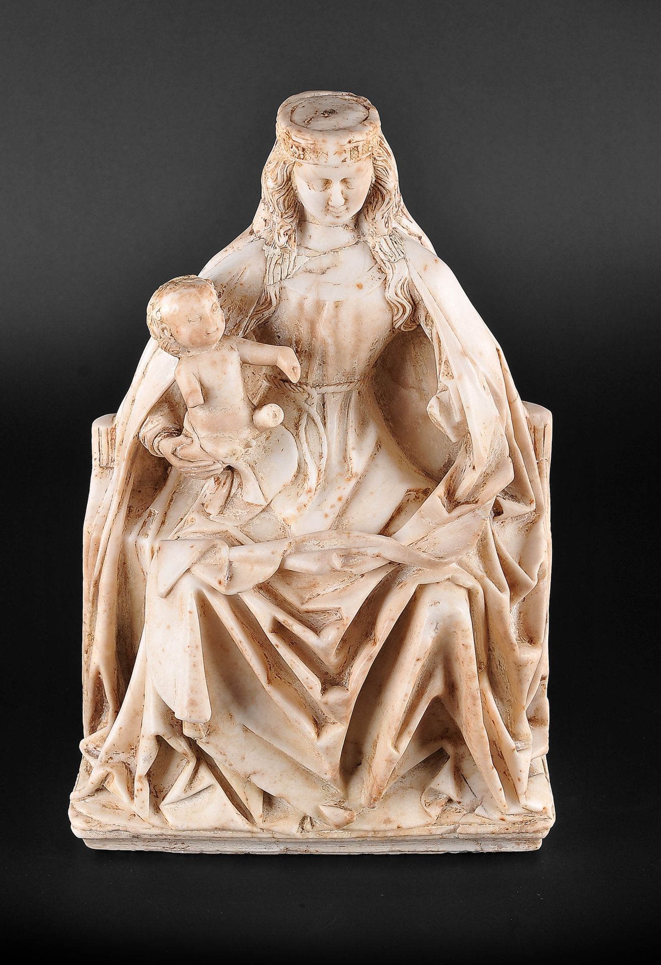 Gil de Siloe, Antwerpen 1440 – 1501 Burgos (und Werkstatt), Sitzende Madonna, um 1485/90 - Image 2 of 25