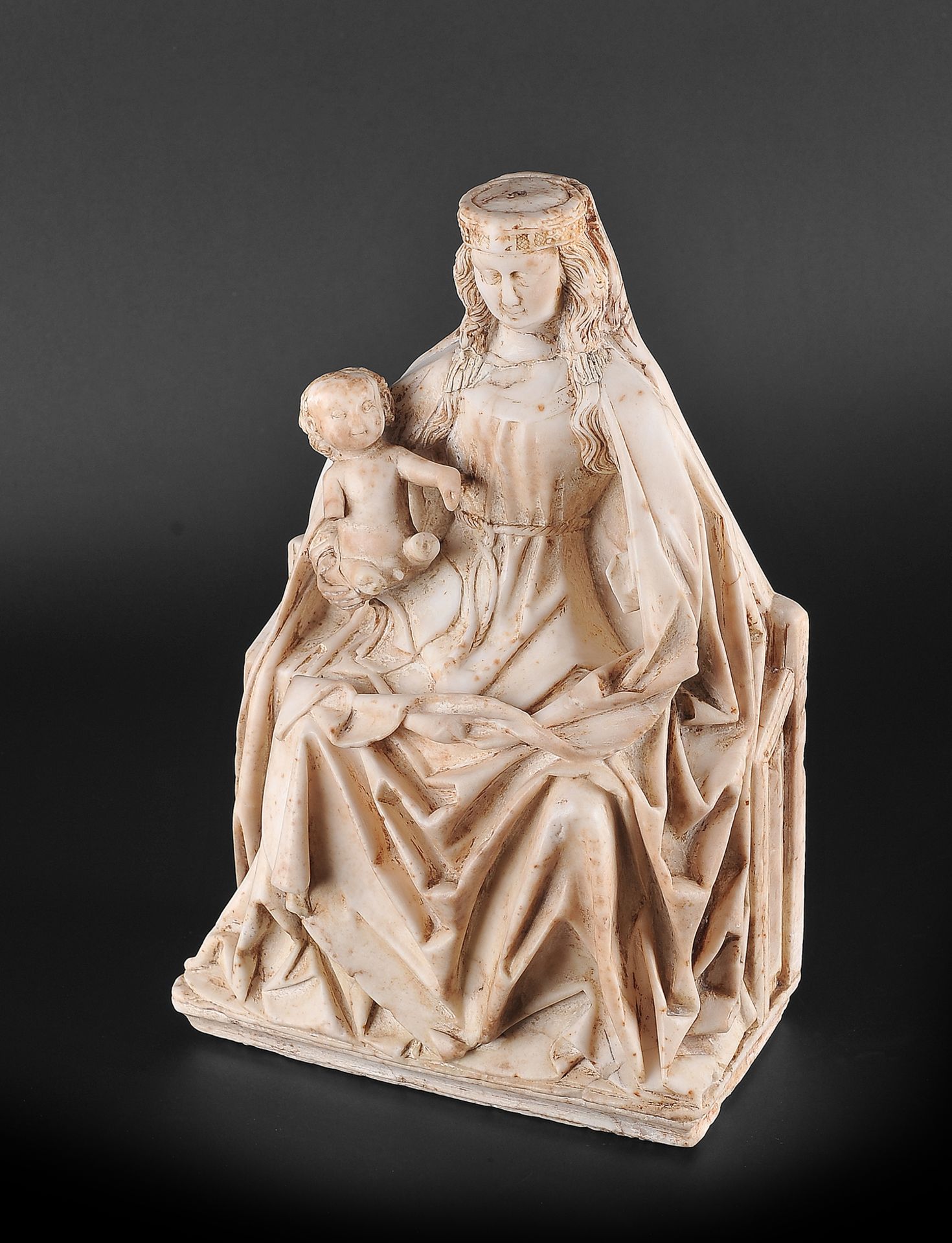 Gil de Siloe, Antwerpen 1440 – 1501 Burgos (und Werkstatt), Sitzende Madonna, um 1485/90 - Image 5 of 25