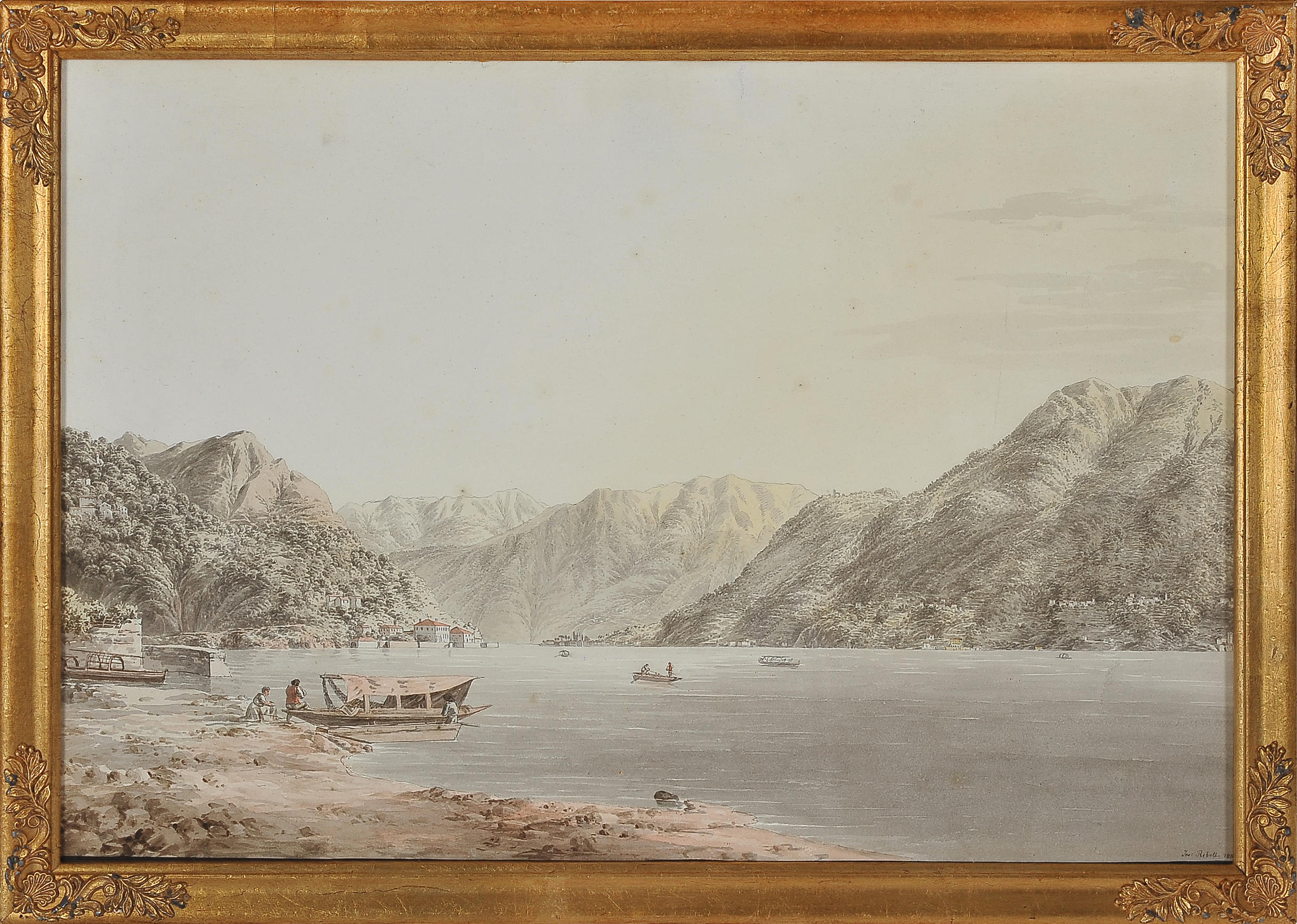 Joseph Rebell, Wien 1787 – 1828 Dresden, Boote am Lago di Como - Image 2 of 5