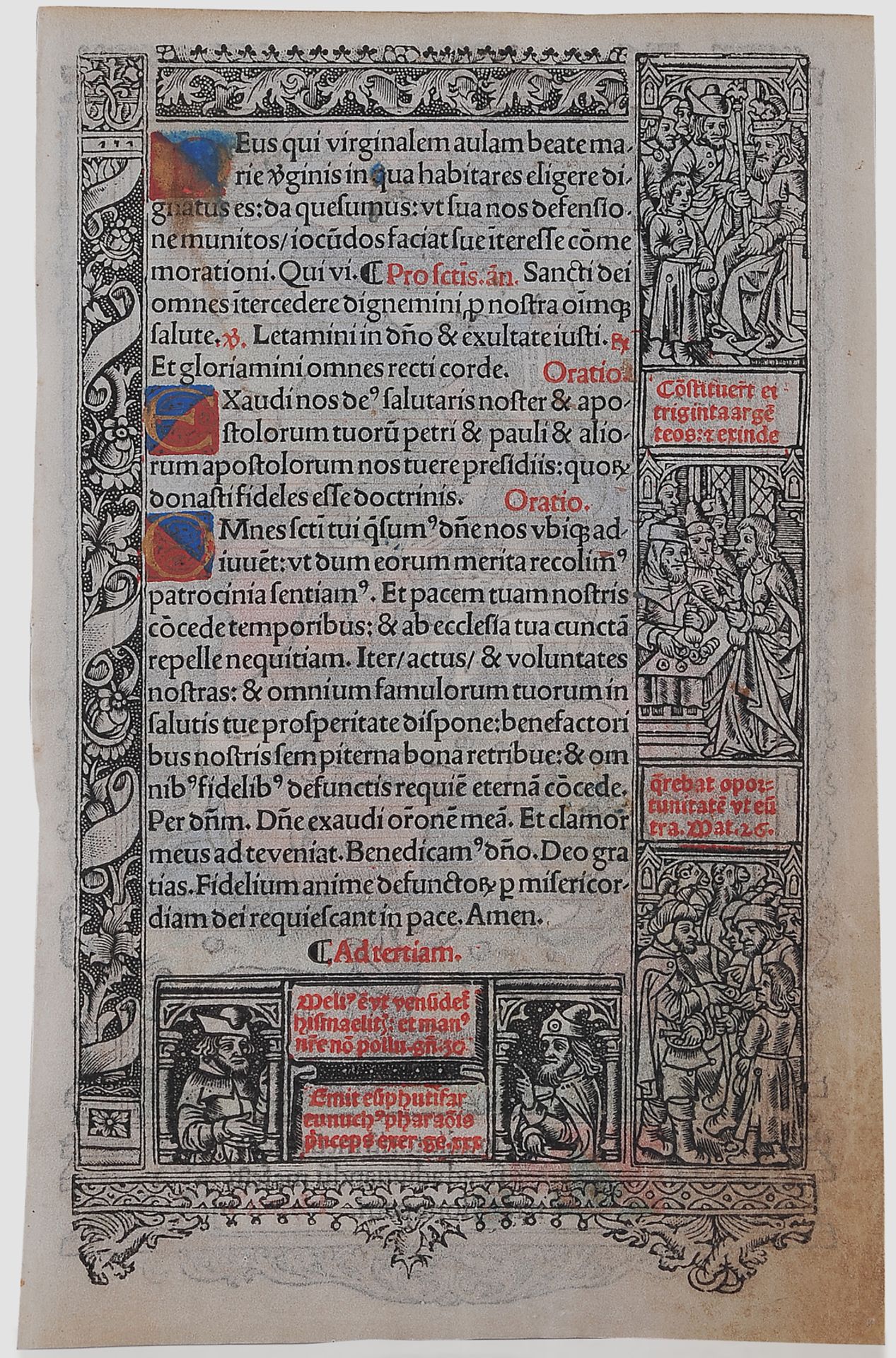 Buchmalerei, Illumination, um 1500 - Image 2 of 2