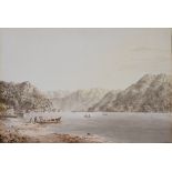 Joseph Rebell, Wien 1787 – 1828 Dresden, Boote am Lago di Como