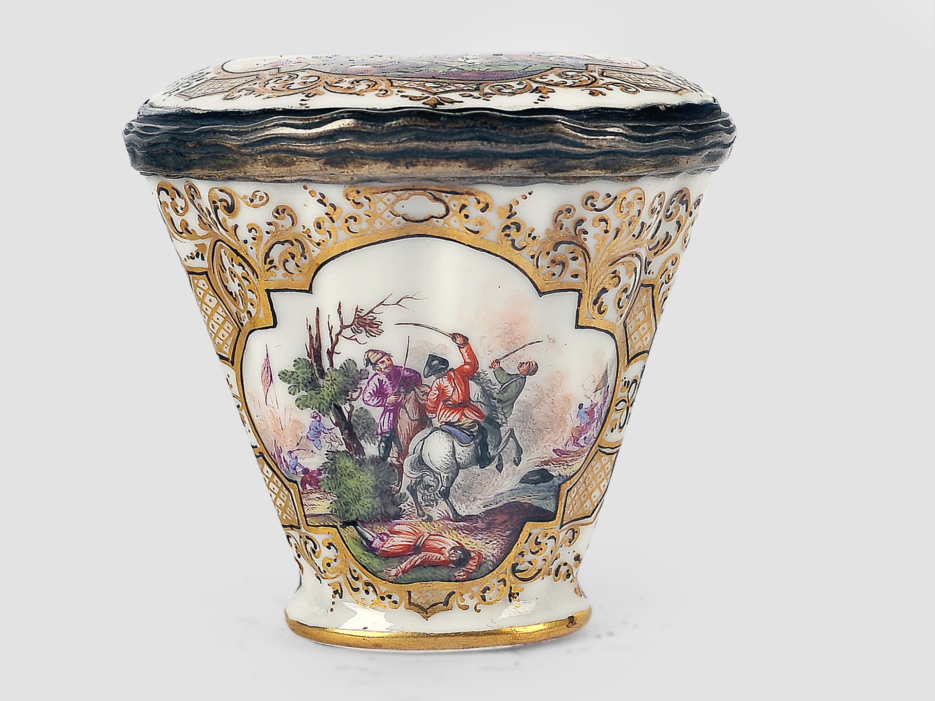 Museale Meissen Tabatiere, Johann Gregor Hoeroldt 1696-1775 (zugeschrieben) - Image 4 of 8