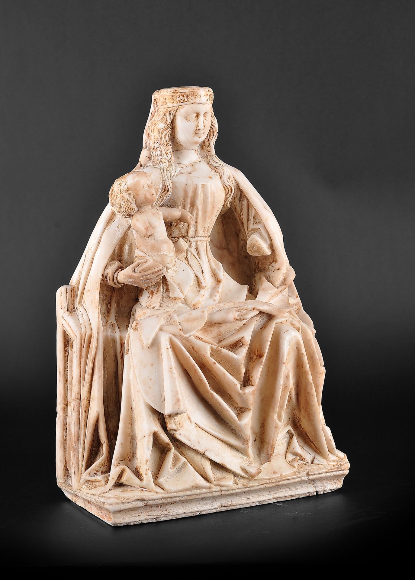 Gil de Siloe, Antwerpen 1440 – 1501 Burgos (und Werkstatt), Sitzende Madonna, um 1485/90 - Image 7 of 25