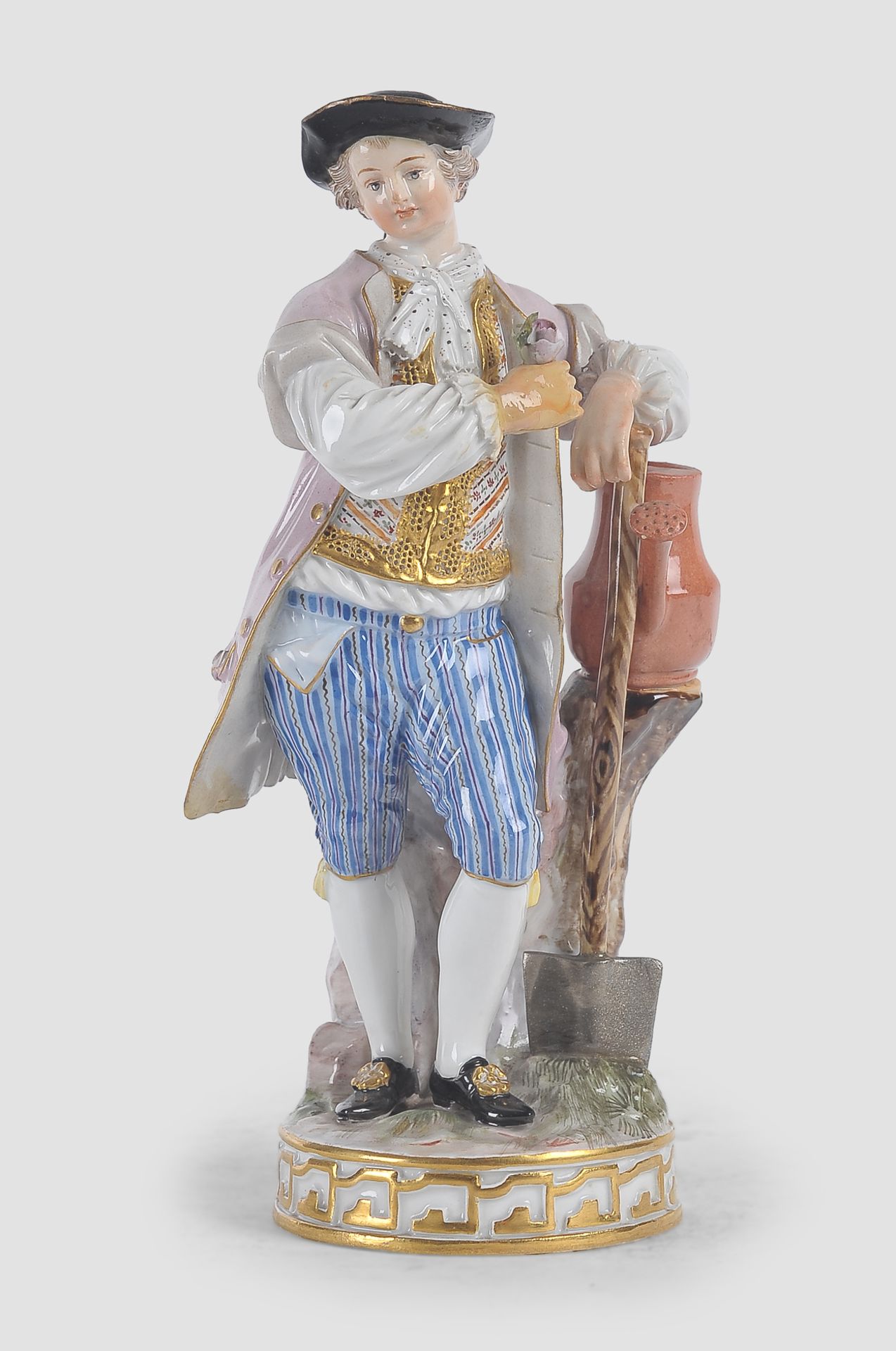 Meissen Porzellan, Adeliger mit Schaufel, 19. Jahrhundert