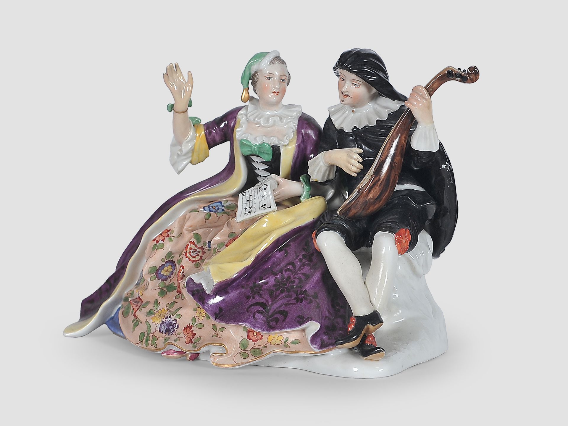 Dresden Porzellan, Musizierendes Paar, 19. Jahrhundert - Image 2 of 7