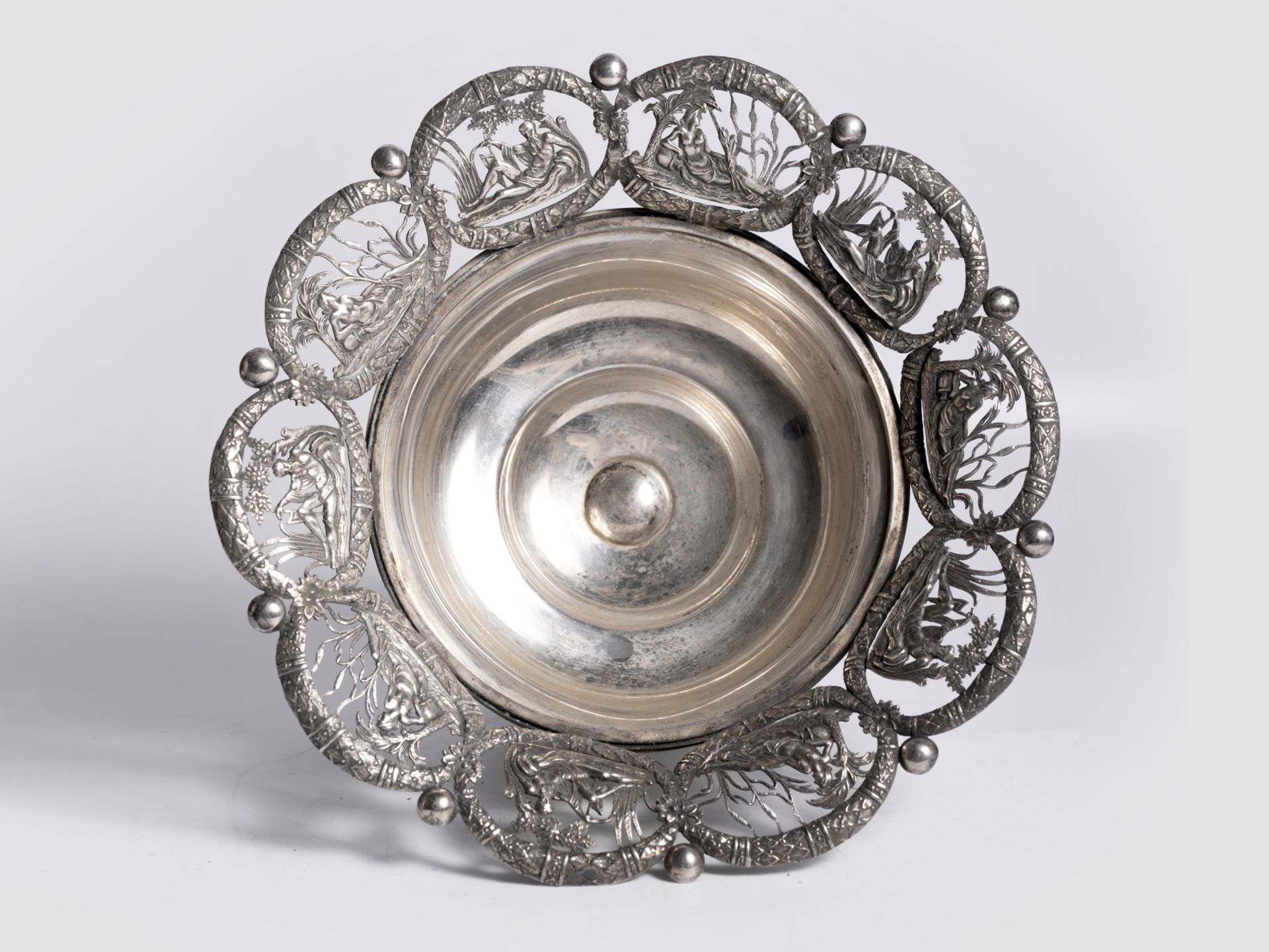 Silver tazza, Empire, um 1810/15, "Alt Wien" silver - Image 4 of 6
