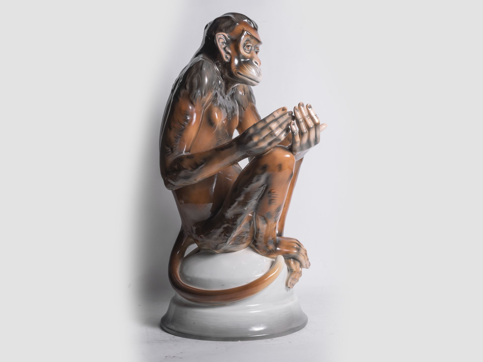 Wilhelm Thomasch, Teplice 1893 - 1964 Sierndorf, Tall monkey - Image 3 of 8