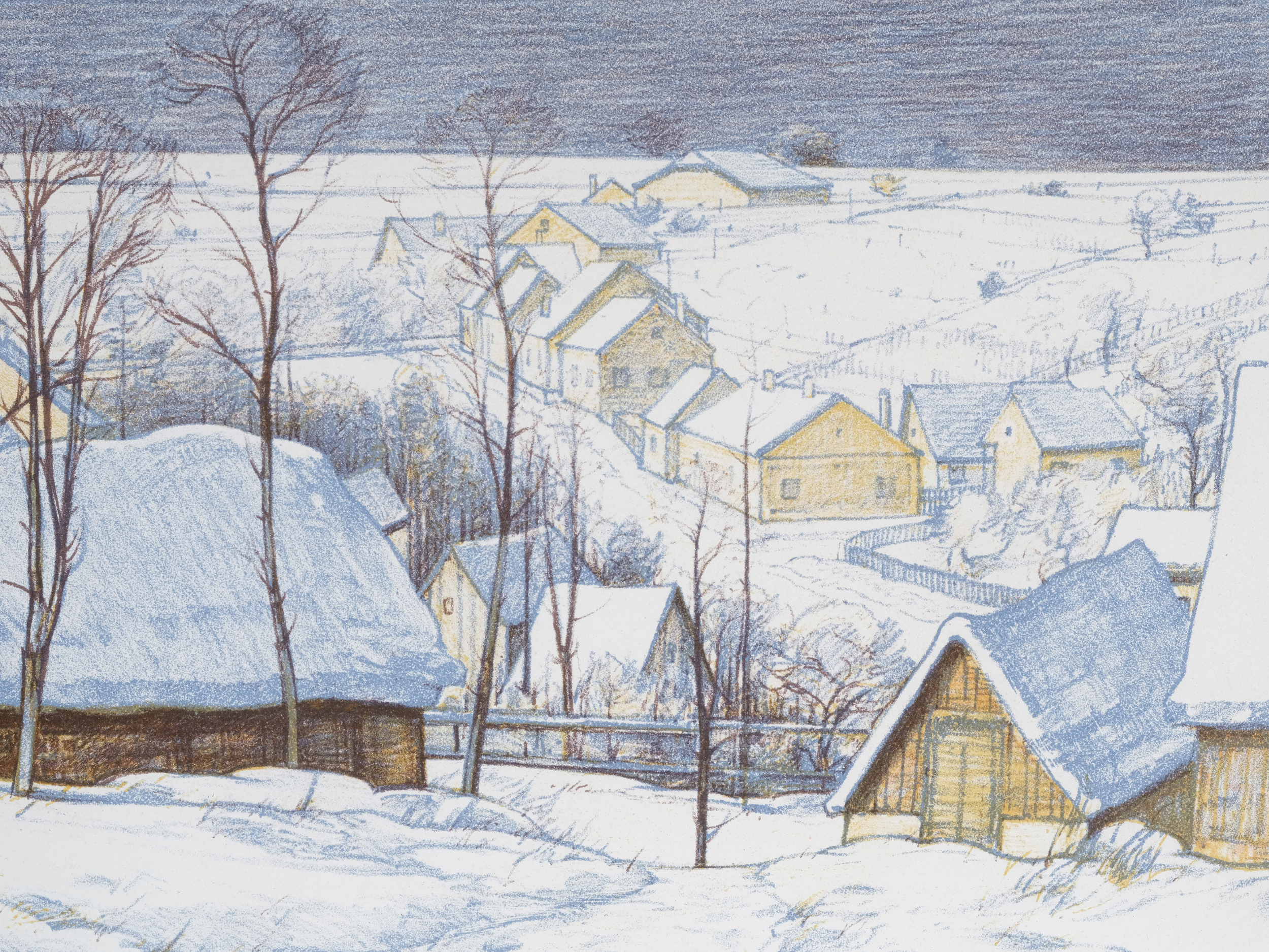 Josef Stoitzner, Vienna 1884 - 1951 Bramberg am Wildkogel, Winter landscape - Image 3 of 5