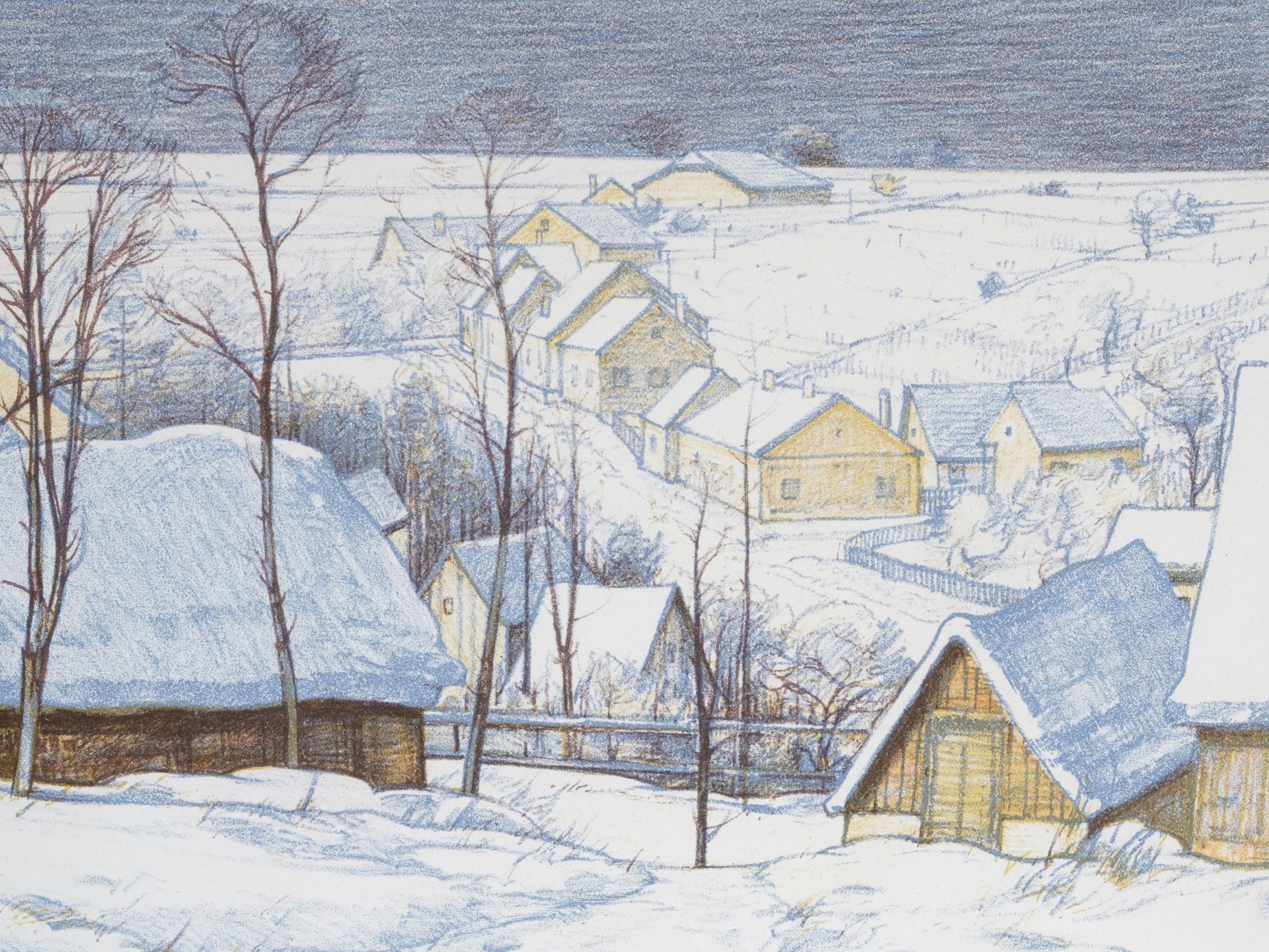 Josef Stoitzner, Wien 1884 – 1951 Bramberg am Wildkogel, Winterlandschaft - Bild 3 aus 5