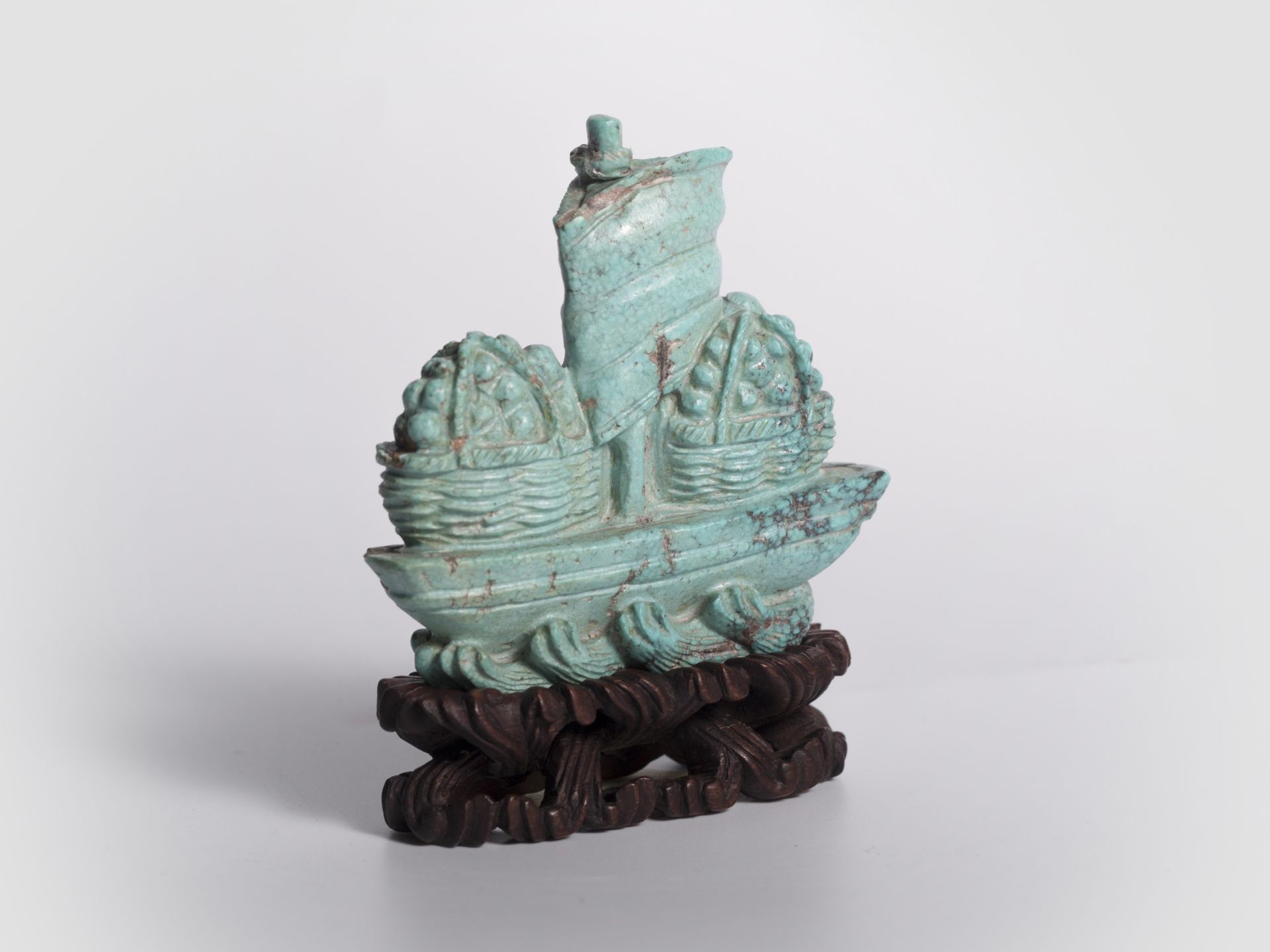 Chinesischer Kaufmann in seinem Schiff, China, Qing Dynastie - Bild 3 aus 5