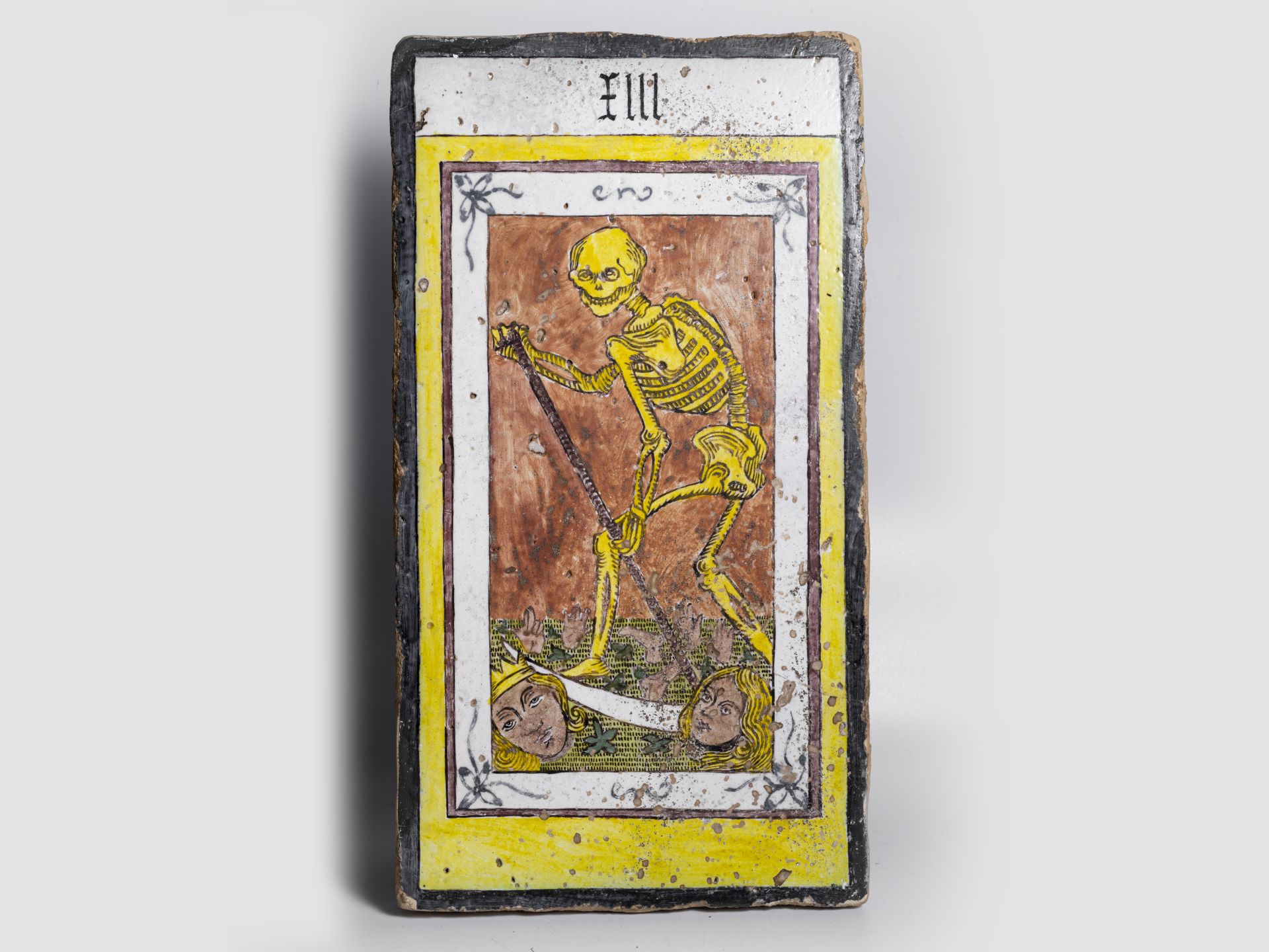 Two tarot tiles, France or Italy, 18th/19th century - Image 5 of 7