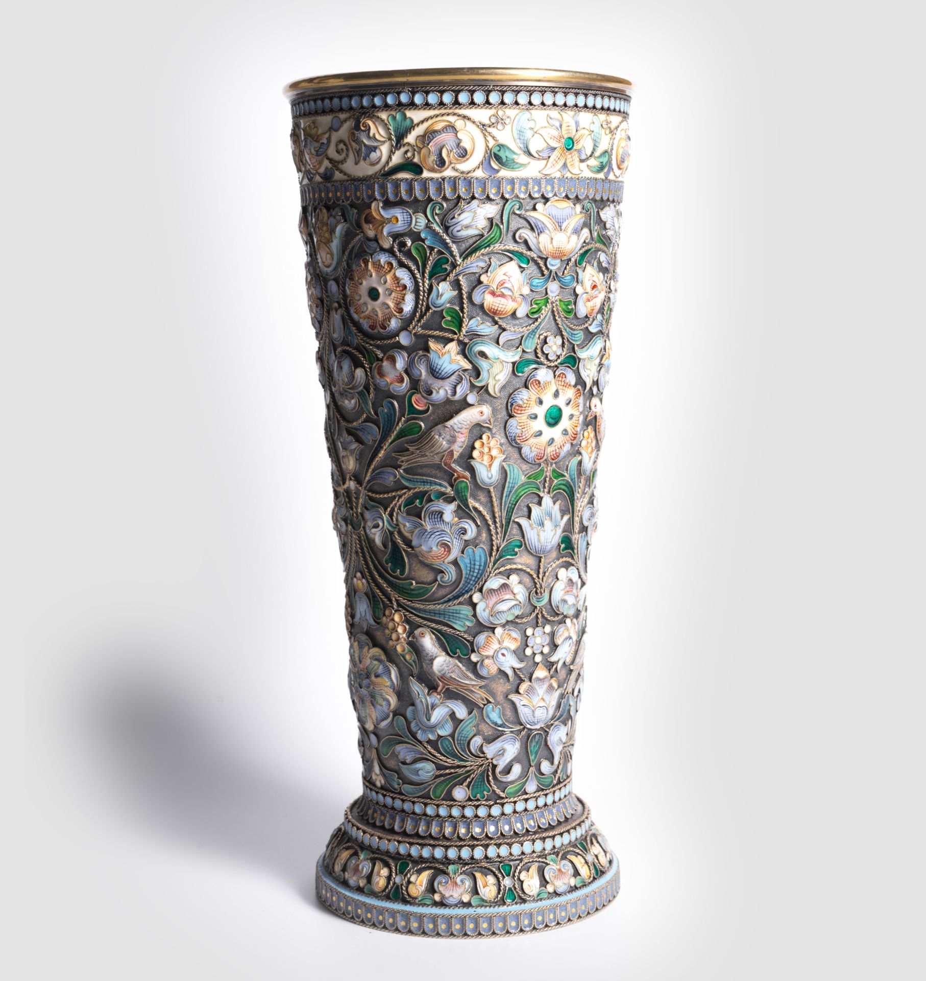 Gift to Tsar Nicholas II, made by Pavel Ovchinnikov, Highly important presentation beaker, Moscow 18