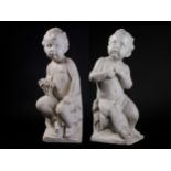 Paar Putti aus einer meisterlichen Bildhauerwerkstatt, Italien / Florenz?, 17./18. Jahrhundert